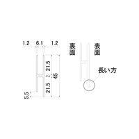 スリーナイン島野 アルミ TNー3 カウンターハカマ シルバー(C) 穴無 1500 431 1本（直送品）