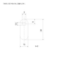 スリーナイン島野 硝子ロックカム 三価クロム L=39ミリ 76935 1セット(10個)（直送品）