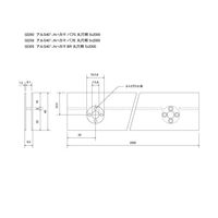 スリーナイン島野 アルミ 40ミリHハカマ シルバー(C) 丸穴明 5x2000 2260 1本（直送品）