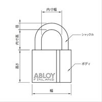 共栄工業 ABLOY 南京錠 PL340N/25 1766 1個（直送品）