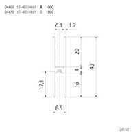 スリーナイン島野 カラー40ミリHハカマ 黒 1000 4469 1セット(2本)（直送品）