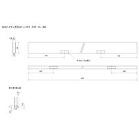 スリーナイン島野 ステン天引30ミリハカマ 穴付 HL 450 3347 1本（直送品）
