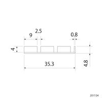 スリーナイン島野 ステン STー6 カウンター下レール 1990 472 1本（直送品）