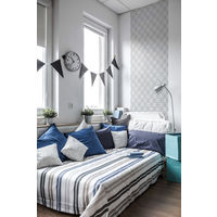 明和グラビア リノベウォール メッシュタイプ レース柄WAL-03ブラック 22cm×1.8m　1本（直送品）