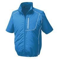 ポリエステル製空調服　半袖　ファンバッテリーセット　ブルーL  1セット 空調服