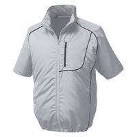 ポリエステル製空調服　半袖　ファンバッテリーセット　シルバー3L  1セット 空調服