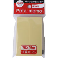 サンフレイムジャパン 付箋紙　25×75　イエロー　2Ｐ 391-0305 1セット（5個）（直送品）