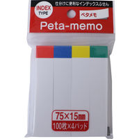 サンフレイムジャパン 付箋紙　15×75　ビビット　4Ｐ 391-0307 1セット（5個）（直送品）