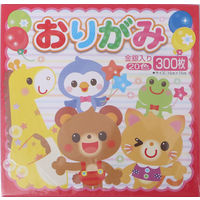 サンフレイムジャパン たのしい折紙 300枚 20色 金銀入り 500-2026 1セット(1500枚:300枚×5)（直送品）