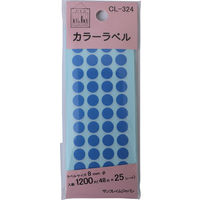 サンフレイムジャパン カラーラベル 青 8mm 1200片 500-2073 1セット(10個)（直送品）