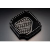 正角丼 中皿 黒　300枚(50×6) RHDT826　リスパック（直送品）