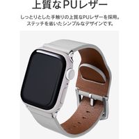 Apple Watch Series 1/2/3/4/5/SE/6/7 (38/40/41mm) PUレザーバンド Vahane ホワイト（直送品）