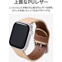 MSソリューションズ Apple Watch (38/40/41mm) PUレザーバンドライトベージュ LP-AW41BLBG 1個