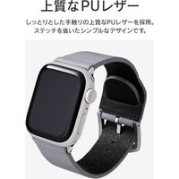 Apple Watch Series 1/2/3/4/5/SE/6/7 (38/40/41mm) PUレザーバンド Vahane グレー（直送品）