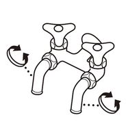 SANEI 二口ホーム水栓 JF13Aー13 1個（直送品）