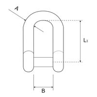 アイアイ ネジシャックル 鉄 15ー307 25MM 1セット(2個)（直送品）