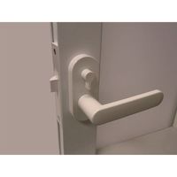 和気産業 浴室用樹脂レバー錠 間仕切錠 KUAP4-2D-WHBS32 1セット(2セット)（直送品）