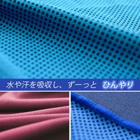 6枚 クールタオル ブルー ひんやりタオル 冷感タオル 冷えタオル 接触冷感 冷却 タオル 夏用 冷感 素材（直送品）