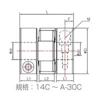 SJCシリーズ ジョータイプカップリング クランプタイプ SJC-25C-GR-10K4×10K3 SJC-25C-GR-10K4X10K3（直送品）