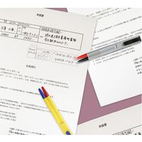 エポックケミカル 2連油性ボールペン バトンズ スカイブルー 0.7mm 黒・赤 688-0200 6本（直送品）