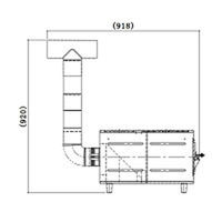 ホクアイ 角型ヒートエースSP煙突セット 4993838502036 1台（直送品）