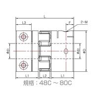 SJCシリーズ ジョータイプカップリング クランプタイプ SJC-80C-RD-45×40K12 SJC-80C-RD-45X40K12（直送品）