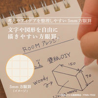 セキセイ フィンダッシュ ツインリングノート〈ペルヘ〉　B6変形サイズ FINN-7551-00 1セット(5冊入り)（直送品）