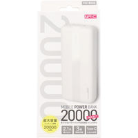 エール RiC モバイルパワーバンク20000 IMPACT ホワイト 1個入×2セット（直送品）