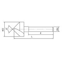 プラス工具製作所 1枚刃面取りカッター 90°ストレートシャンク 1CS 50X90X S (PSP5090) 50X90XS 1本（直送品）