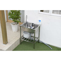 谷村実業 蛇口付きガーデン流し台 60cm 3623000340 1台（直送品）
