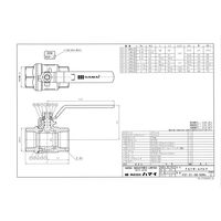 ハマイ フルボア相当 レバーハンドル型 ステンレス製ボールバルブ FST-01-32Rc 1個（直送品）