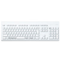 エレコム ワイヤレスキーボード 無線 Bluetooth 洗える IPX5 メンブレン 白 TK-WS03BMKWH 1個