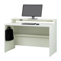 【軒先渡し】アスプルンド 木製デスクラック 幅995×奥行235×高さ110mm ホワイト 282794 1台（直送品）