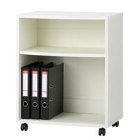 【軒先渡し】アスプルンド 木製サイドワゴン 2段 幅600×奥行350×高さ720mm ホワイト 280219 1台（直送品）