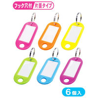 レモン カラーネームキーホルダー フック穴付 6個入×10パック 6色アソート 887186x10SET 1箱
