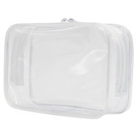 TTC 水に強いクリアポーチ 18×12×5cm クリア CP-01 1セット(2個)