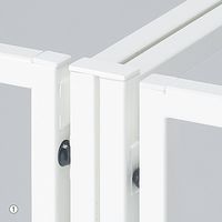 ストア・エキスプレス フォールディングスリット什器用連結金具　白 3512-400 １セット（２個入）（直送品）