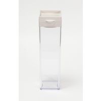 リバティーコーポレーション スクエア ウォーター ピッチャー 縦置き 横置き 1.1L ワームグレー LD-314 4571151223144 1個