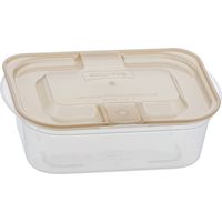 ベストコ 抗菌 抗ウイルス 電子レンジ 保存 容器 蒸気弁付き 洗いやすい MA-3211 クリアブラウン 430ml 2個組（直送品）