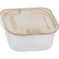 ベストコ 抗菌 抗ウイルス 電子レンジ 保存 容器 蒸気弁付き 洗いやすい MA-3208 クリアブラウン 300ml 2個組（直送品）