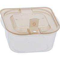 ベストコ 抗菌 抗ウイルス 電子レンジ 保存 容器 蒸気弁付き 洗いやすい MA-3214 クリアブラウン 700ml（直送品）