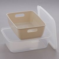 ベストコ 抗菌 抗ウイルス 保存容器 レンジ容器 800ml ワームグレー MA-3219 ザルパック 4988562000347 1個（直送品）