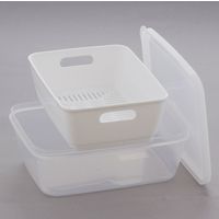 ベストコ 抗菌 抗ウイルス 保存容器 レンジ容器 800ml ホワイト MA-3218 ザルパック 4988562000330 1個