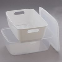 ベストコ 抗菌 抗ウイルス 保存容器 レンジ容器 1.8L ホワイト MA-3222 ザルパック 4988562000378 1個