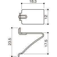 ARTIST(アーティスト) ステンレス棚柱用受V型 ホワイト 4個 SA-TBR10W 清水 10パック（直送品）