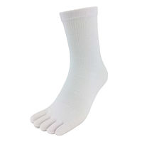 小野商事 5本指靴下 白 1セット (4足組×5) ぴったり爽快はき心地 AG252 1セット(20足)（直送品）