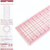 TTC コンサイス 洋裁方眼定規 メモリ張合せ 50×5cm クリア CON11132 1セット(10本セット)（直送品）