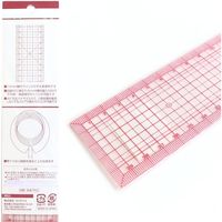 TTC コンサイス 洋裁方眼定規 メモリ張合せ 40×5cm クリア CON11131 1セット(10本セット)（直送品）