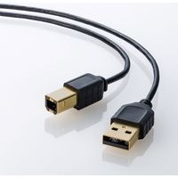 サンワサプライ 極細USBケーブル(USB2.0 A-Bタイプ・ブラック・1.5m) KU20-SL15BKK 1本