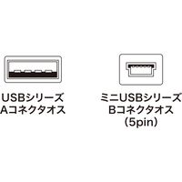サンワサプライ ミニUSBケーブル(5m) KU-AMB550K 1本